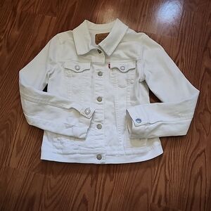 Levi's white jean jacket size‎ lg 12/13yrs trucker jacket